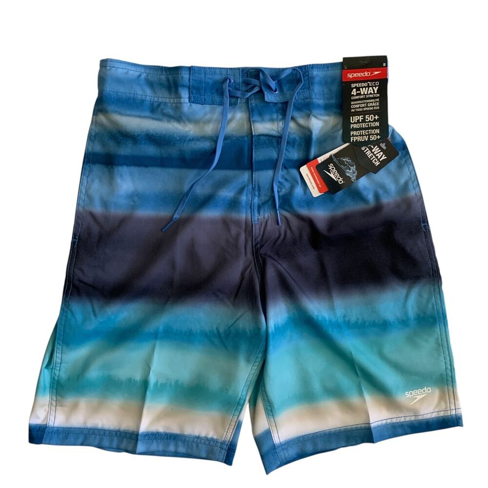 Speedo Men's Size S 4-Way Stretch 20" Coastal Bondi Board Shorts UPF 50+ New